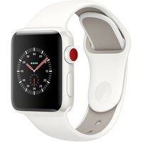Apple Watch Edition, GPS And Cellular, 38mm White Ceramic Case With Sport Band, Soft White / Pebble