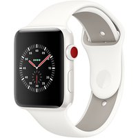 Apple Watch Edition, GPS And Cellular, 42mm White Ceramic Case With Sport Band, Soft White / Pebble