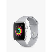 Apple Watch Series 3, GPS, 42mm Silver Aluminium Case With Sport Band, Fog