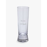Dartington Crystal Personalised Bar Excellence It's Gin O' Clock Glass (Single), Gabriola Font, 250ml