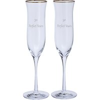 Dartington Crystal Personalised Celebration Champagne Flutes, 200ml, Set Of 2