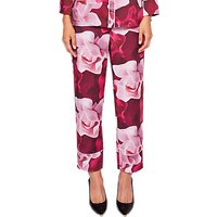 Ted Baker Mianat Porcelain Rose Pyjama Style Trousers, Maroon