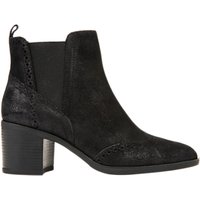 Geox Glynna Block Heeled Ankle Chelsea Boots, Black