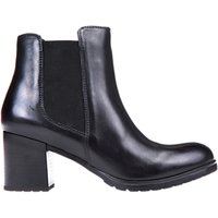 Geox New Lise Rounded Ankle Boots, Black Leather