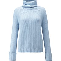 Pure Collection Relaxed Rib Funnel Neck Jumper