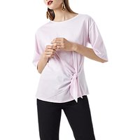 Finery Tisdal Hitched Knotted T-Shirt, City Pink
