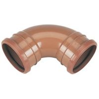 Floplast Underground Drainage Socket Bend (Dia)110mm Terracotta - 12415
