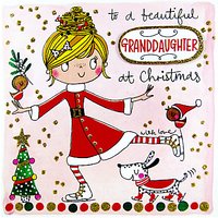 Rachel Ellen Christmas Scribbles Beautiful Granddaughter Card