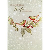 Sara Miller Wife And Two Robins Christmas Card