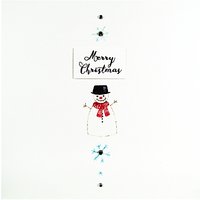 Blue Eyed Sun Snowman Christmas Card