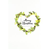 Blue Eyed Sun Wreath Christmas Card