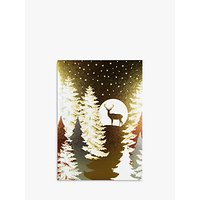 Sara Miller Deer In Moonlight Christmas Card