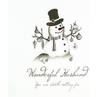 Five Dollar Shake Snowman Wonderful Husband Christmas Card