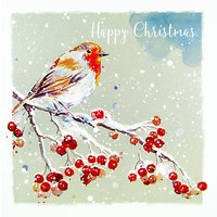 Ling Designs Winter Robin Christmas Card