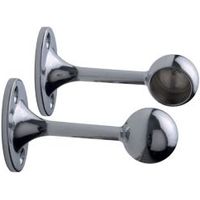 Colorail Chrome Effect End Bracket (Dia)19mm Pack Of 2 - Q100-07