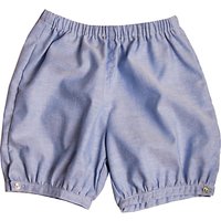 Mini La Mode Baby Pima Cotton Puff Pantaloons, Blue