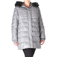 ADIA Quilted Faux Fur Hooded Coat, Grey