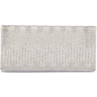Adrianna Papell Herringbone Patterned Clutch, Silver