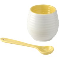 Sophie Conran For Portmeirion Egg Cup And Spoon, White/Sunshine