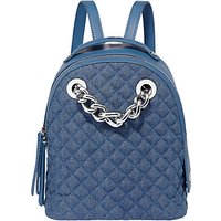 Fiorelli Anouk Quilted Small Chain Backpack, Denim