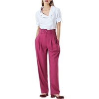 Finery Manton High Waisted Trousers, Rose Pink