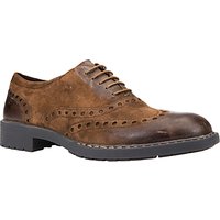 Geox Kapsian Leather Oxford Brouge Shoes, Light Brown