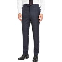 Jaeger Glen Check Slim Fit Trousers, Navy