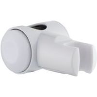 B&Q White Shower Head Holder With Riser Rail Attachment - 595007000
