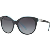 Tiffany & Co TF4133 Oval Sunglasses, Black/Grey Gradient