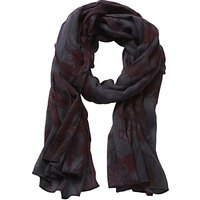 Betty & Co. Long Floral Print Scarf, Blue/Dark Red