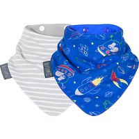 Cheeky Chompers Space Baby Neckerbib, Pack Of 2, Blue