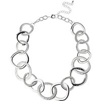 Adele Marie Graduating Flat Link Necklace, Silver