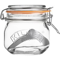 Kilner Clip Top Jar With Extra Seal, Clear/Orange, 350ml