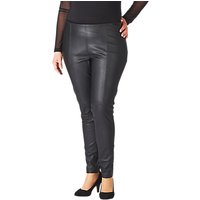 ADIA Leather Look Trousers, Black
