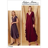 Vogue Applique Draped Dresses Sewing Pattern, 9268