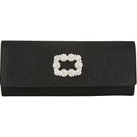 Adrianna Papell Rhinestone Embellished Flapover Roll Clutch Bag, Black