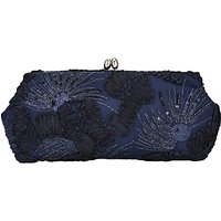 Adrianna Papell Embroidered Clutch Bag, Navy