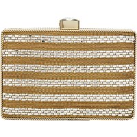Adrianna Papell Stone Embellished Clutch Bag, Gold/Silver