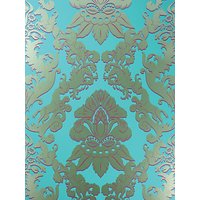 Matthew Williamson Pegasus Wallpaper - Jade / Metallic Gold, W6540-02