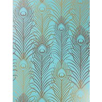Matthew Williamson Peacock Wallpaper - Jade / Antique Gold,  W6541-02