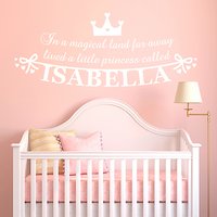 Megan Claire Personalised Little Princess Wall Sticker - White