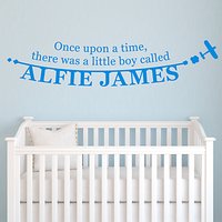 Megan Claire Personalised Little Boy Wall Sticker - Blue