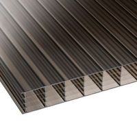 Bronze Mutilwall Polycarbonate Roofing Sheet 2500mm X 1050mm Pack Of 5 - 5012032251256