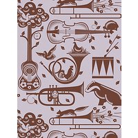 Mini Moderns Pet Sounds Wallpaper - Heather And Chocolate