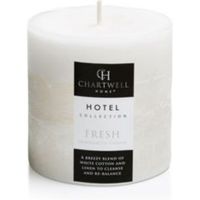 Chartwell Home Linen & White Cotton Pillar Candle - 5024418915447