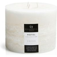 Chartwell Home Linen & White Cotton Pillar Candle - 5024418915522