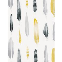 Mini Moderns Feathers Wallpaper - Mustard, AZDPT024MU