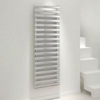 Kudox Vectis Silver Towel Warmer (H)1500mm (W)500mm - 5060235341786