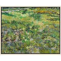 Vincent Van Gogh- Long Grasses With Butterflies - Natural Ash Framed Canvas