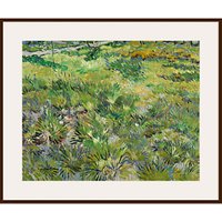 Vincent Van Gogh- Long Grasses With Butterflies - Dark Brown Framed Print